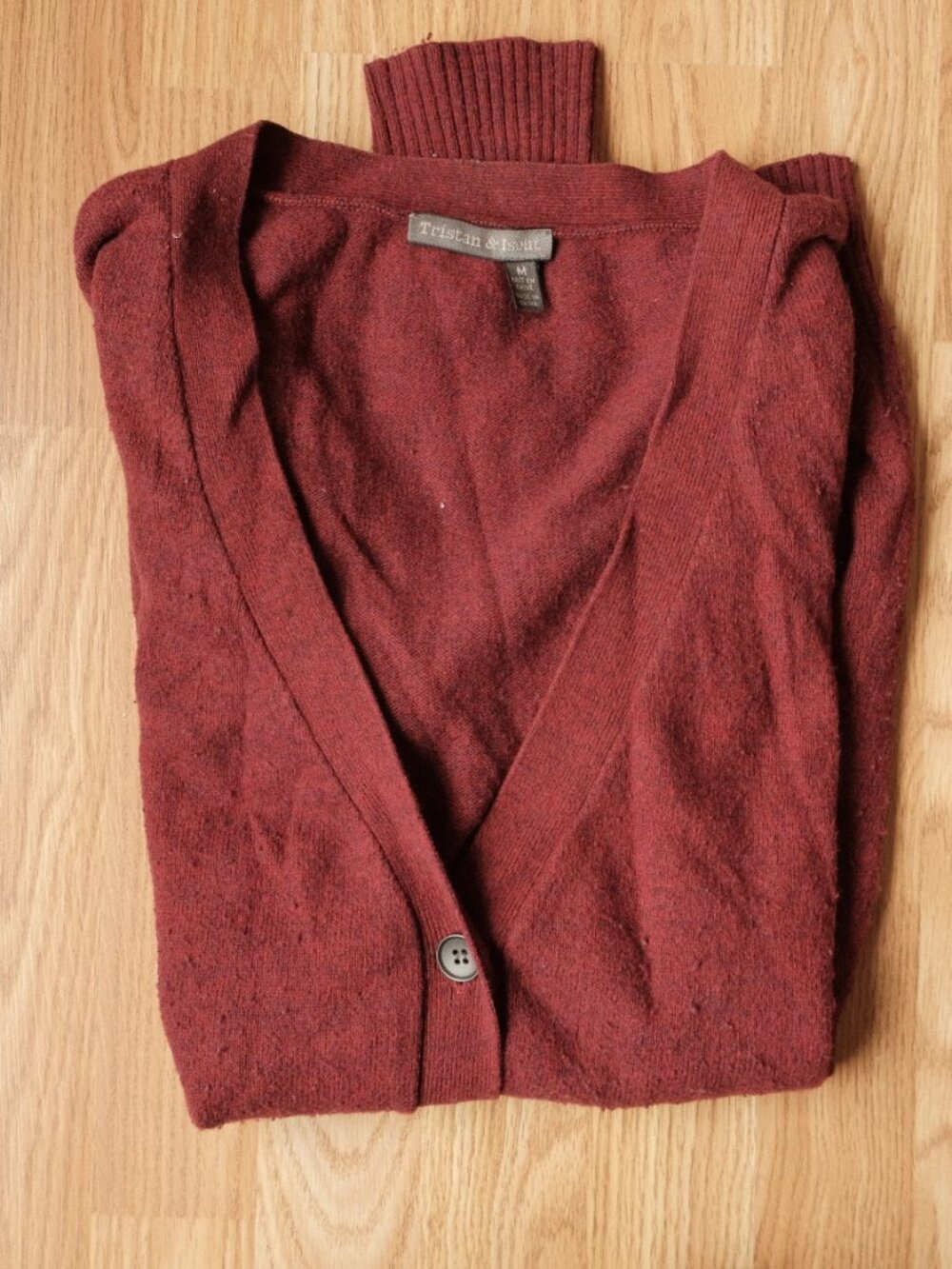 Red Buttoned Cardigan - Picture 2 of 2